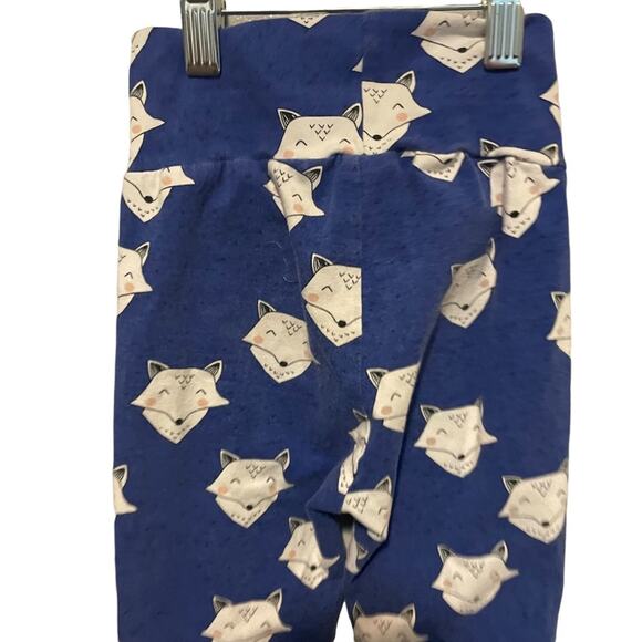 Midbest Threads Navy Blue Fox Print Girl's Leggings Bottoms Size 3T - Picture 3 of 6
